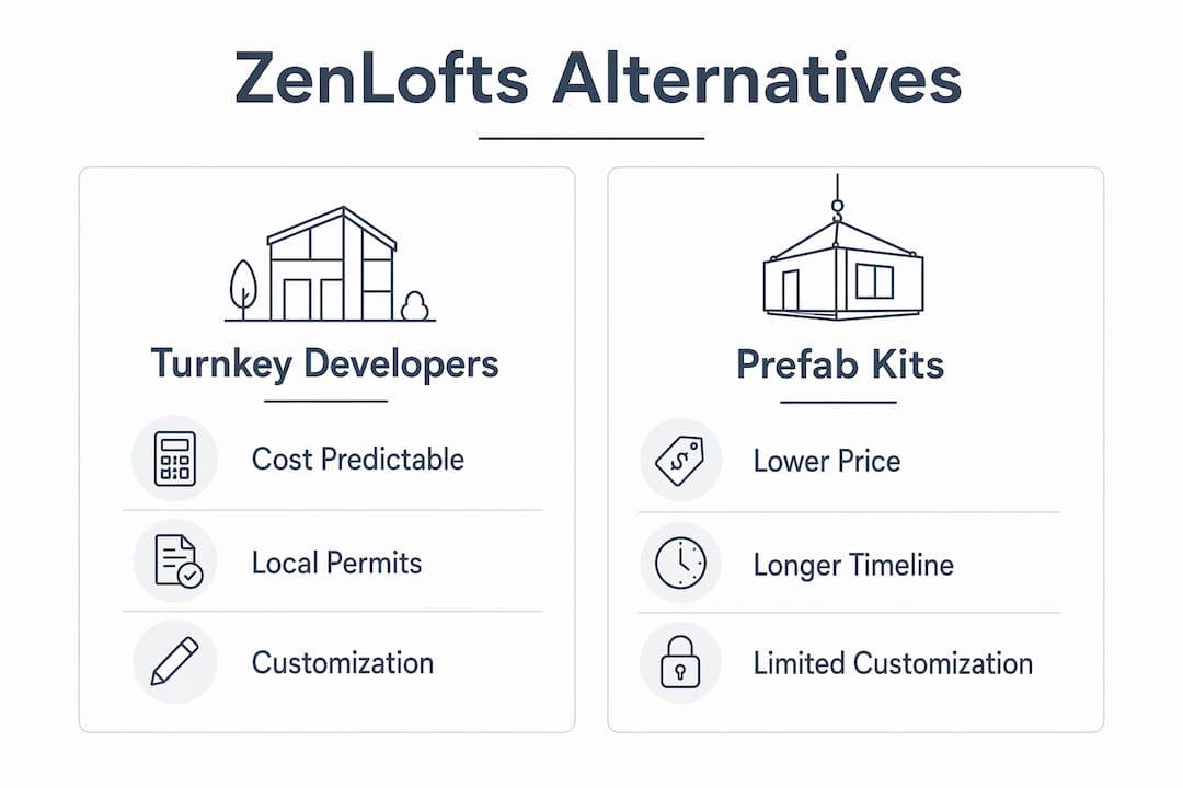 Infographic comparing ZenLofts ADU alternatives