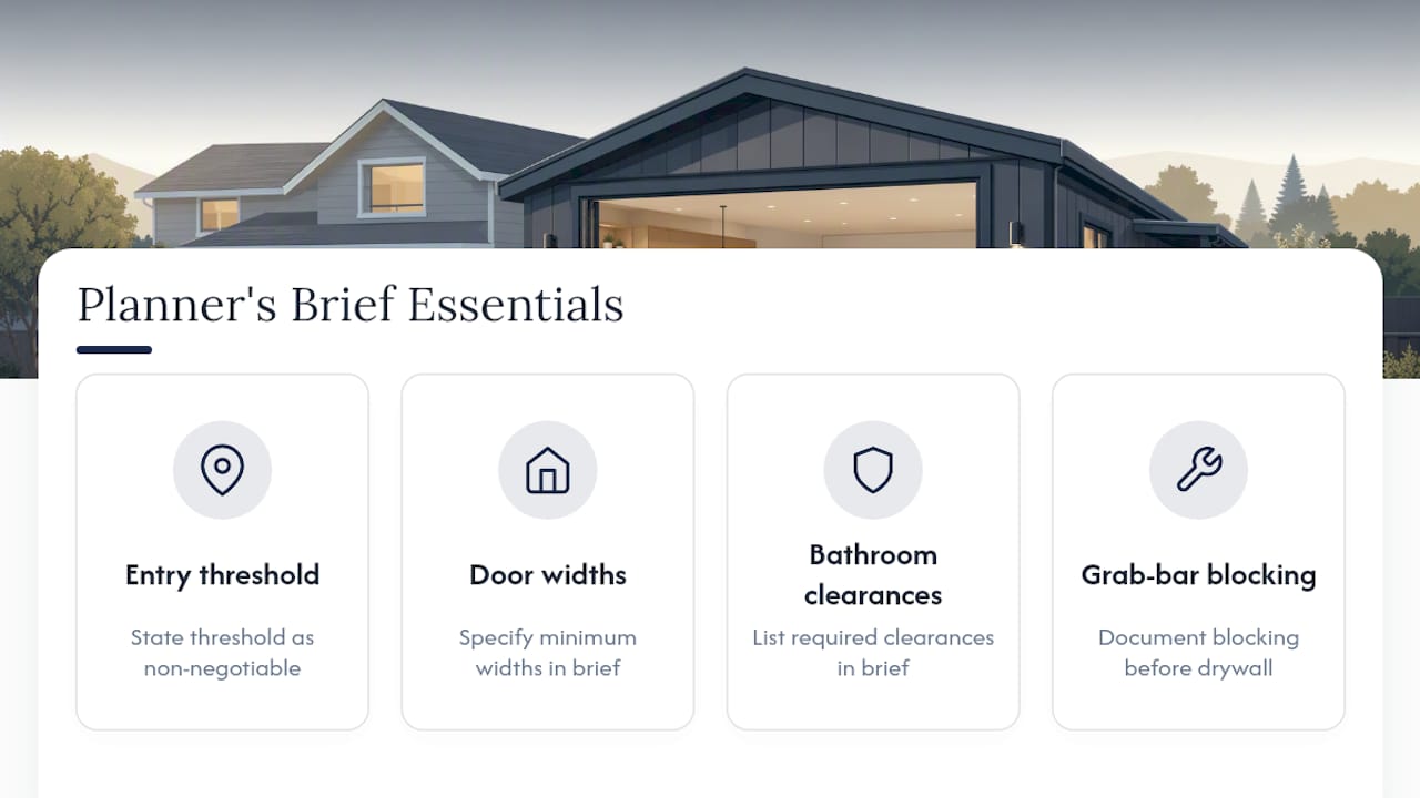 Accessible ADU design brief checklist