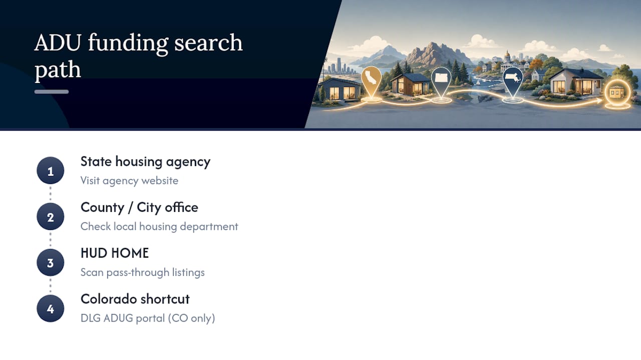 Local ADU funding search path